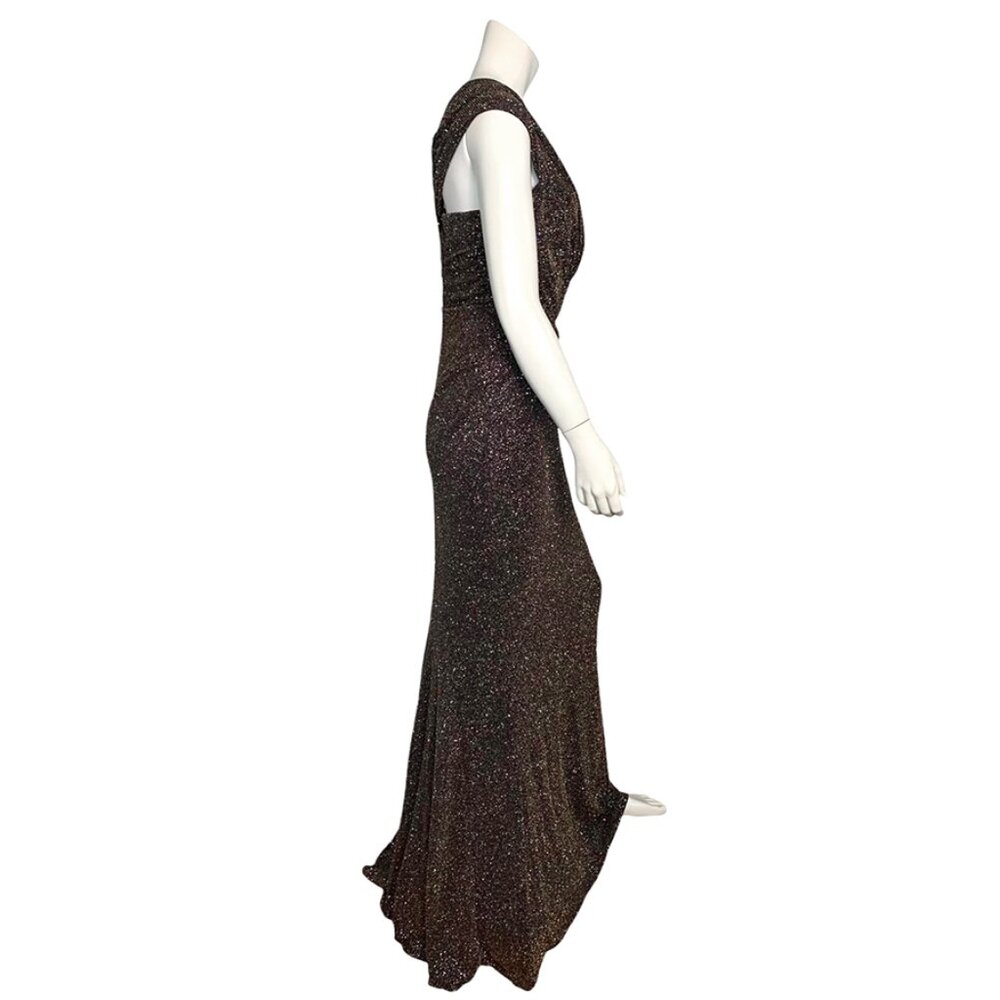 TALBOT RUNHOF Tokara Off the Shoulder Stretch Lurex Gown - Picture 4 of 12
